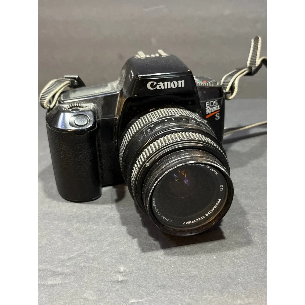 Canon EOS Rebel S 35mm SLR Film Camera Promaster 35-80mm Lens 4812280 Black